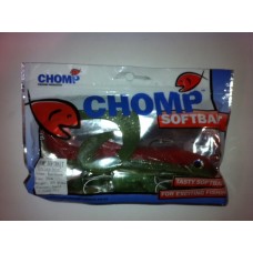 CHOMP EXTRA LARGE SERIES SOFTBAIT, GREEN/RED, 14" (350MM), 200 GRAMS, 1P/BAG