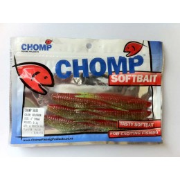 CHOMP SHAD SOFTBAIT, GREEN/RED, 4" (100mm), 9.1g, 6P/BAG