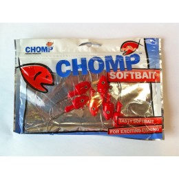 CHOMP RED SOFTBAIT JIG HOOKS, 1 1/4 oz (35 GRAMS), 6P/BAG