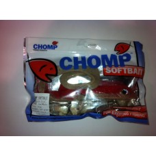 CHOMP EXTRA LARGE SERIES SOFTBAIT, RED/WHITE, 14" (350MM), 200 GRAMS, 1P/BAG
